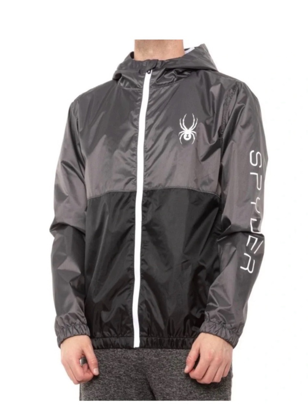 NWT Spyder Optic windbreaker grey and black size small men’s
